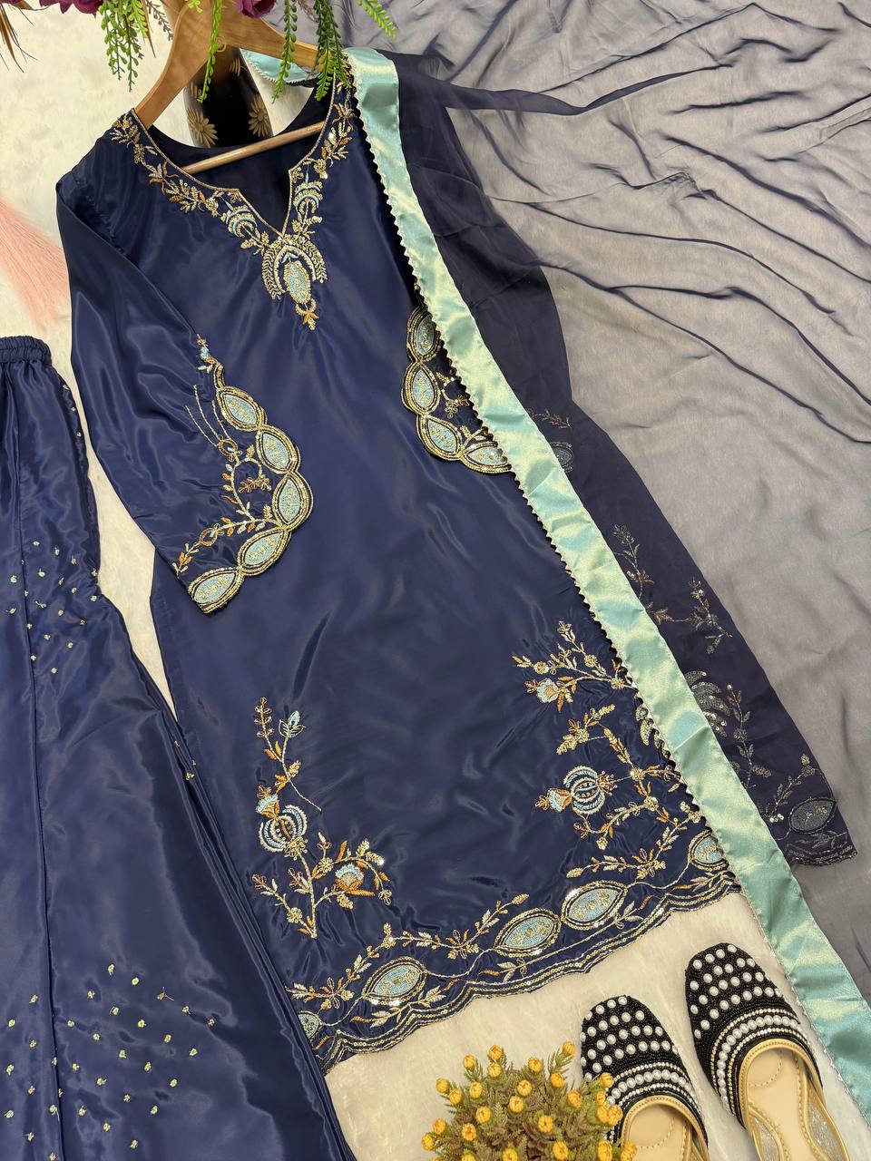 Modern Noir Sapphire Trimmed Couture